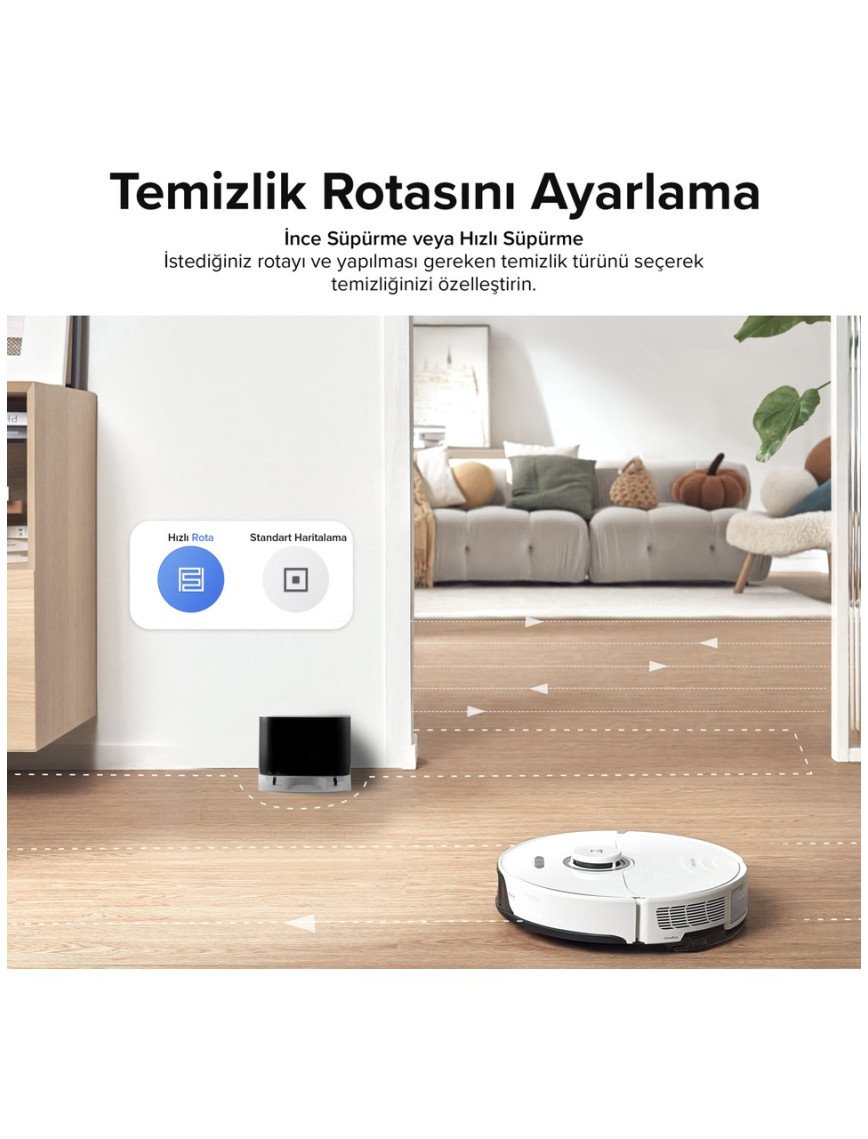 Roborock S8 Sonic Mopping Akıllı Robot Süpürge S8 Beyaz